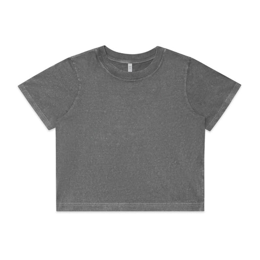 Wo's Stone Wash Heavy Crop | 4086