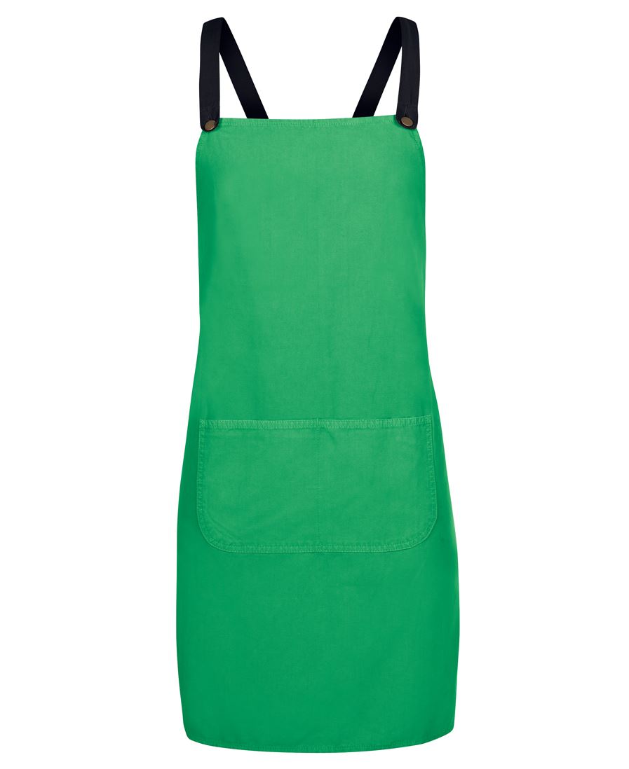 JB's CROSS BACK CANVAS APRON (WITHOUT STRAP) PEA GREEN