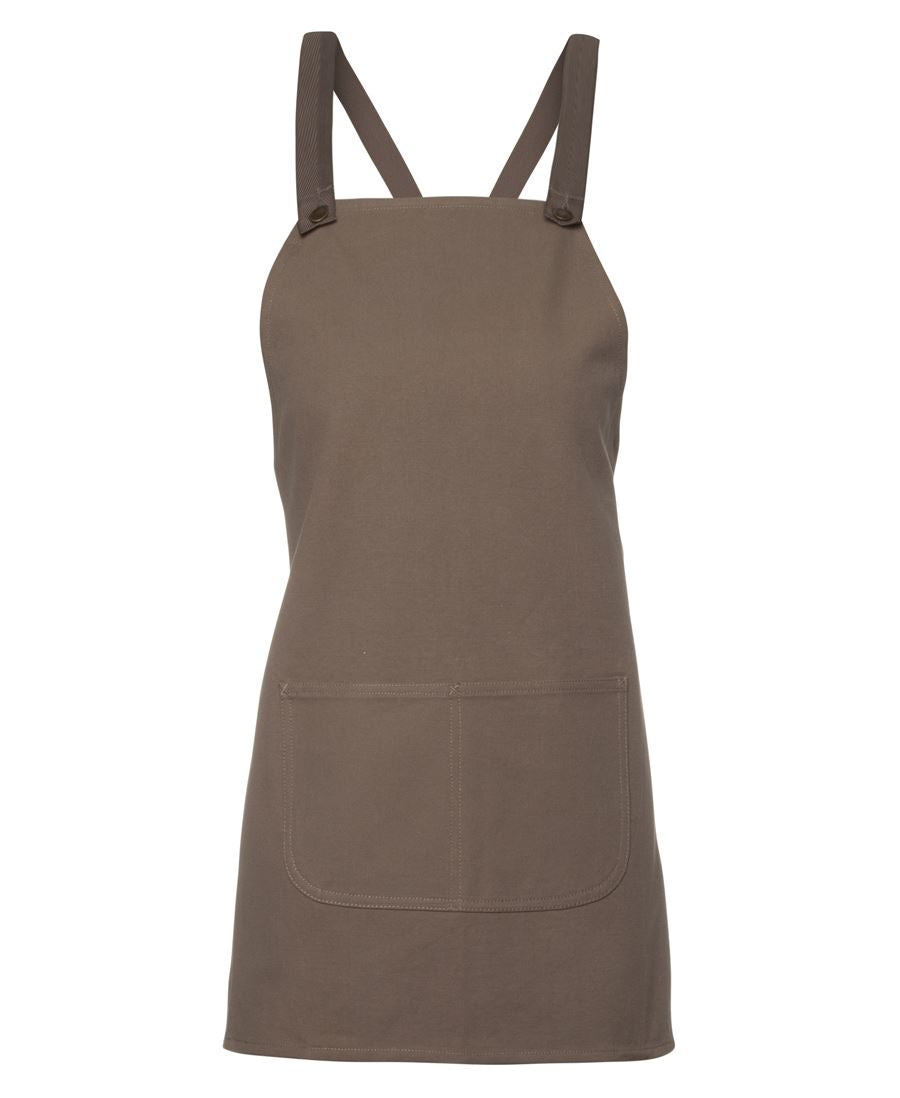 JB's CROSS BACK 65x71 BIB CANVAS APRON (WITHOUT STRAP) LATTE