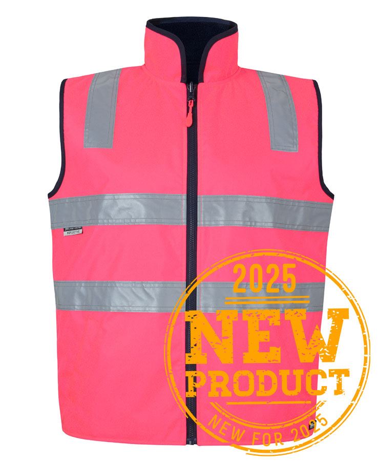 JB's HV 4602.1 (D+N) REV VEST HV PINK/NAVY-2XS