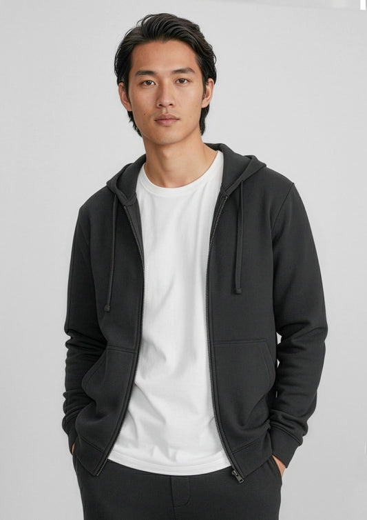 Mens Crew Zip Hoodie