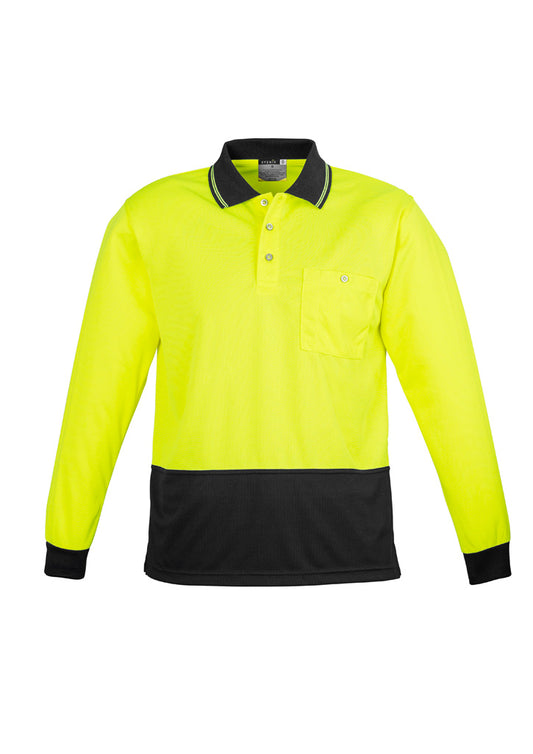 Unisex Hi Vis Basic Long Sleeve Polo