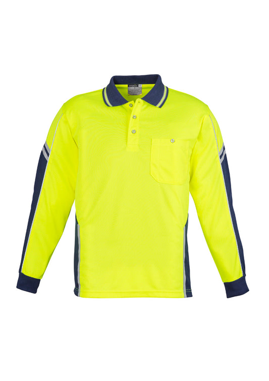 Mens Hi Vis Squad Long Sleeve Polo