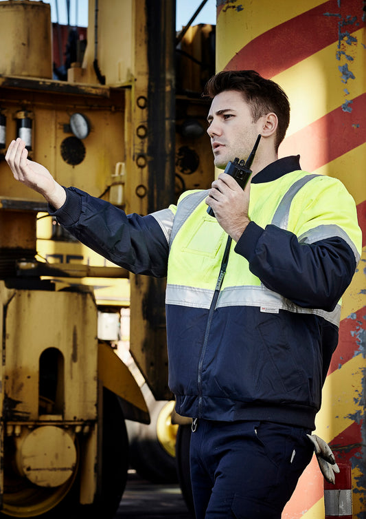 Mens Hi Vis Quilted Flying Jacket
