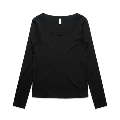 Wo's Organic Rib L/S Tee | 4075