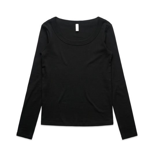 Wo's Organic Rib L/S Tee | 4075