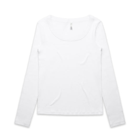 Wo's Organic Rib L/S Tee | 4075