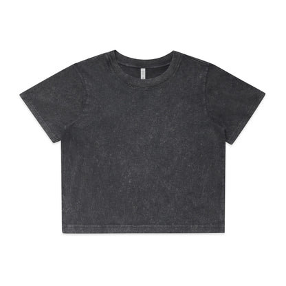 Wo's Stone Wash Heavy Crop | 4086