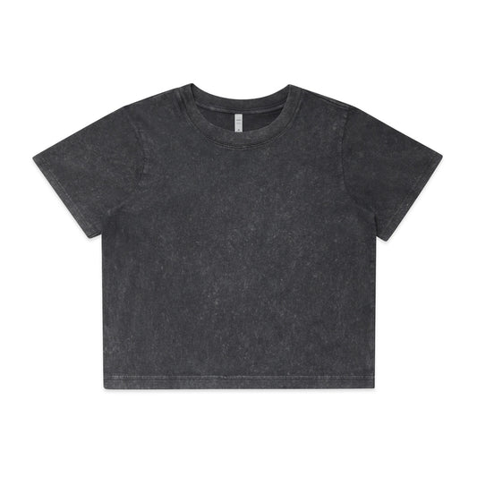 Wo's Stone Wash Heavy Crop | 4086