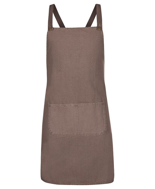 JB's CROSS BACK CANVAS APRON (WITHOUT STRAP) LATTE