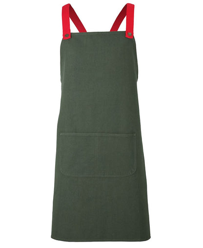 JB's CROSS BACK CANVAS APRON ARMY (Custom Straps)