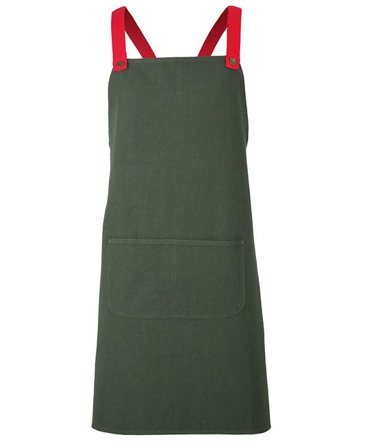 JB's CROSS BACK CANVAS APRON (WITHOUT STRAP) ARMY