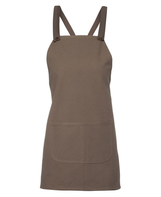 JB's CROSS BACK 65x71 BIB CANVAS APRON (WITHOUT STRAP) LATTE