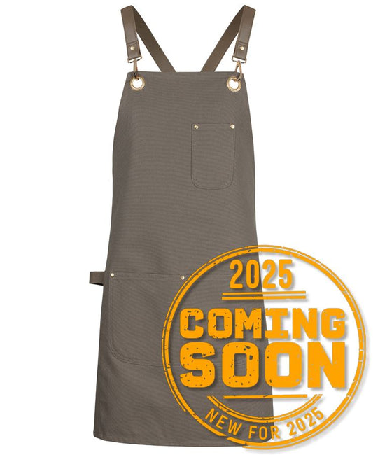 JB's 65x75 BRASS EYELET CANVAS APRON PU STRAP LATTE/LATTE