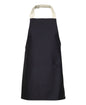 JB's 65x71 APRON WITH COLOUR STRAPS BLACK/CREAM