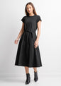Womens Grace T-Shirt Midi Dress - Black