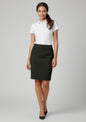 Womens Classic Knee Length Skirt - Black