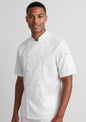 Mens Zest Short Sleeve Chef Jacket - White