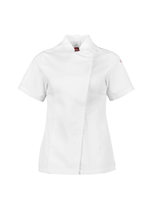 Womens Alfresco Short Sleeve Chef Jacket - White