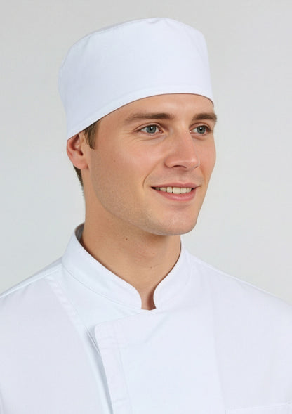 Mesh Flat Top Hat - White