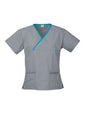 Womens Contrast Scrub Top