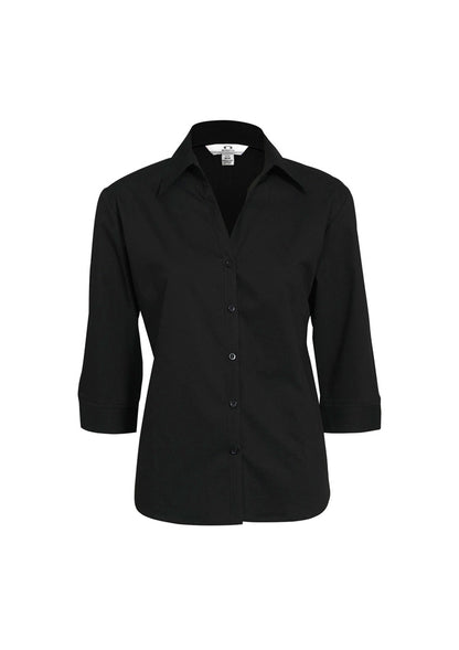 Womens Metro 3/4 Sleeve Shirt - Black