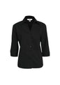 Womens Metro 3/4 Sleeve Shirt - Black