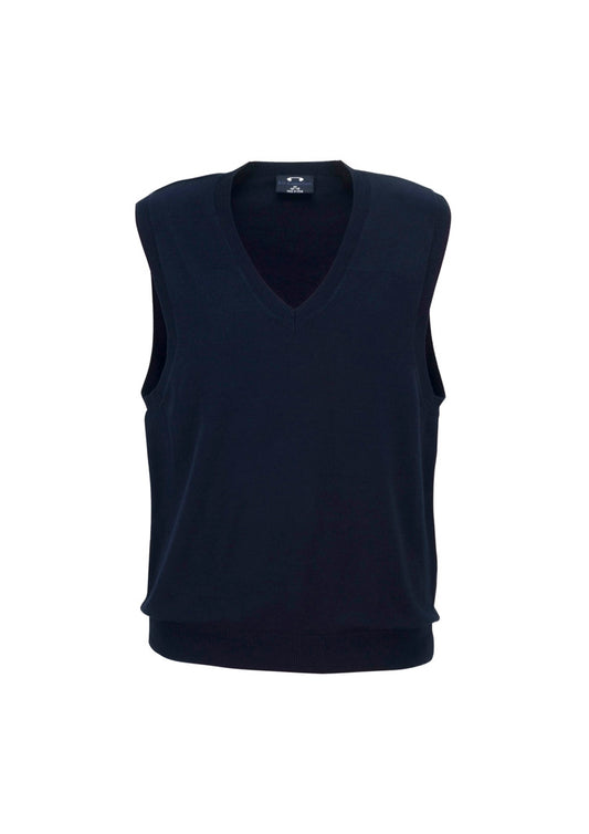 Womens V-Neck Knit Vest - Navy