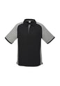 Mens Nitro Short Sleeve Polo - Black/Grey/White
