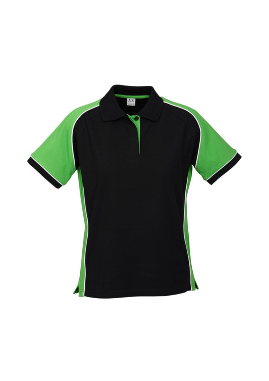 Womens Nitro Short Sleeve Polo - Black/Green/White