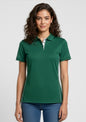 Womens Balance Short Sleeve Polo - Forest/White