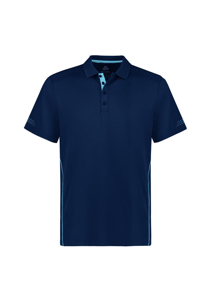Mens Balance Short Sleeve Polo - Navy/Sky