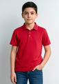 Kids Action Short Sleeve Polo - Red