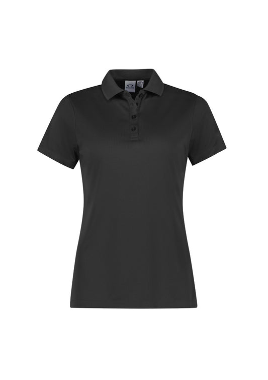 Womens Action Short Sleeve Polo - Grey