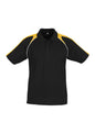 Mens Triton Short Sleeve Polo - Black/Gold/White