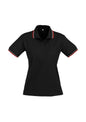 Womens Cambridge Short Sleeve Polo - Black/Red/White