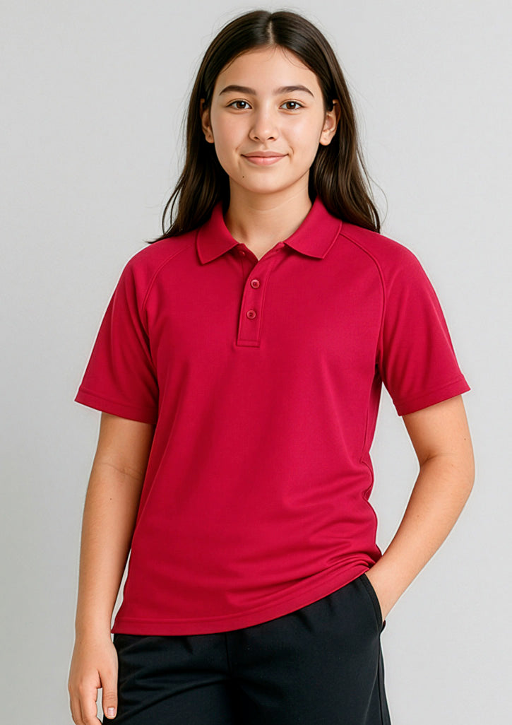 Kids Sprint Short Sleeve Polo - Red