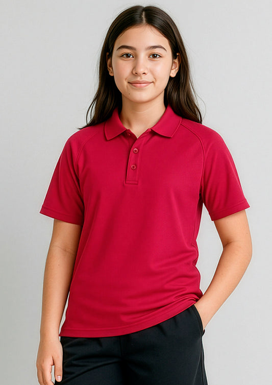 Kids Sprint Short Sleeve Polo - Red