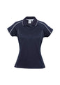 Womens Blade Short Sleeve Polo - Navy/White