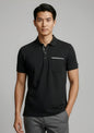 Mens Edge Short Sleeve Polo - Black/Check