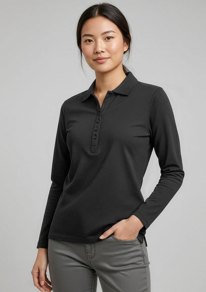 Womens Crew Long Sleeve Polo