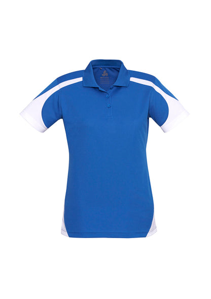Womens Talon Short Sleeve Polo - Royal/White