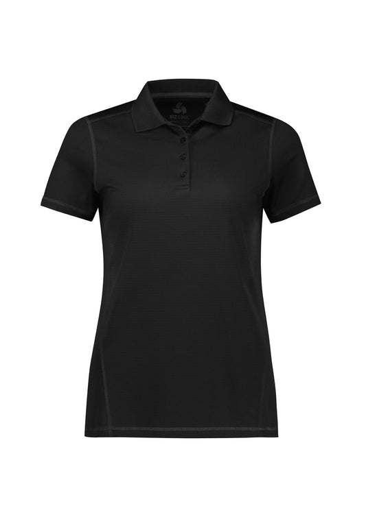 Womens Dart Short Sleeve Polo - Black/Black