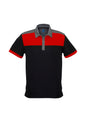 Mens Charger Short Sleeve Polo - Black/Red/Grey