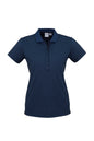 Womens Shadow Short Sleeve Polo - Carbon Blue