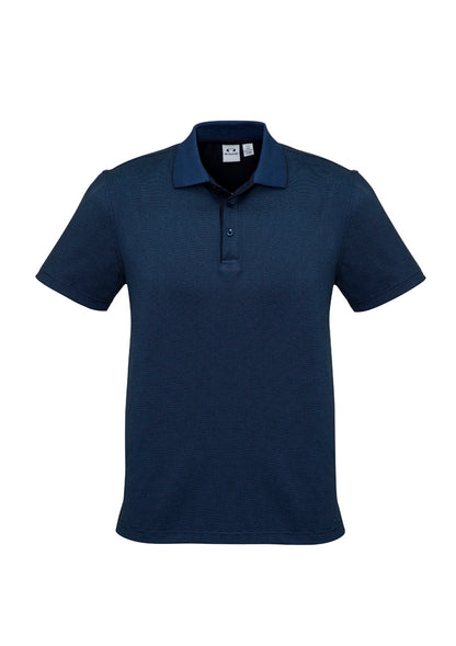 Mens Shadow Short Sleeve Polo - Carbon Blue