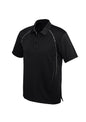 Mens Cyber Short Sleeve Polo - Black/Silver