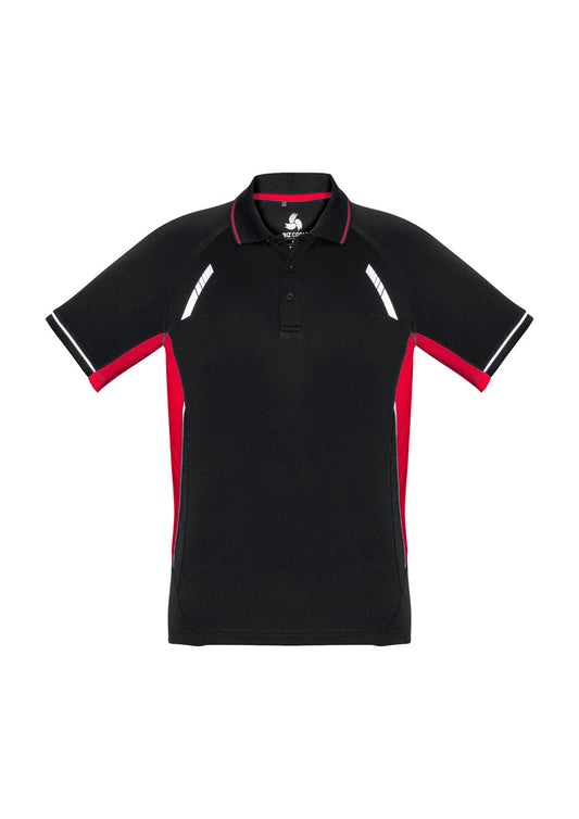 Kids Renegade Short Sleeve Polo - Black/Red/Silver