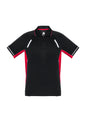 Kids Renegade Short Sleeve Polo - Black/Red/Silver