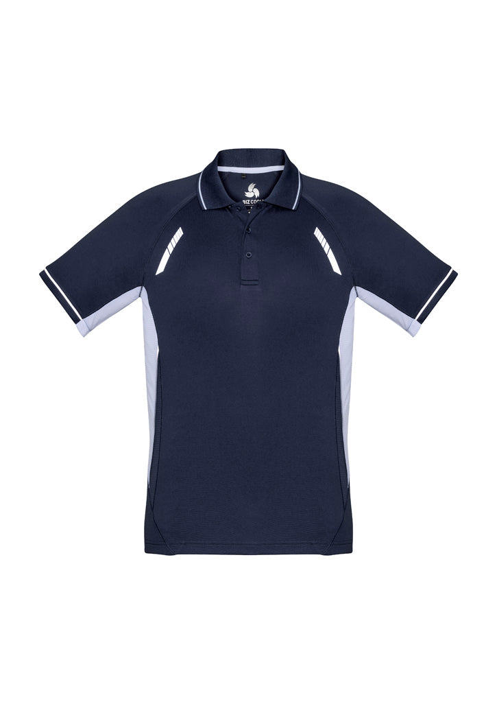 Mens Renegade Short Sleeve Polo - Navy/White/Silver